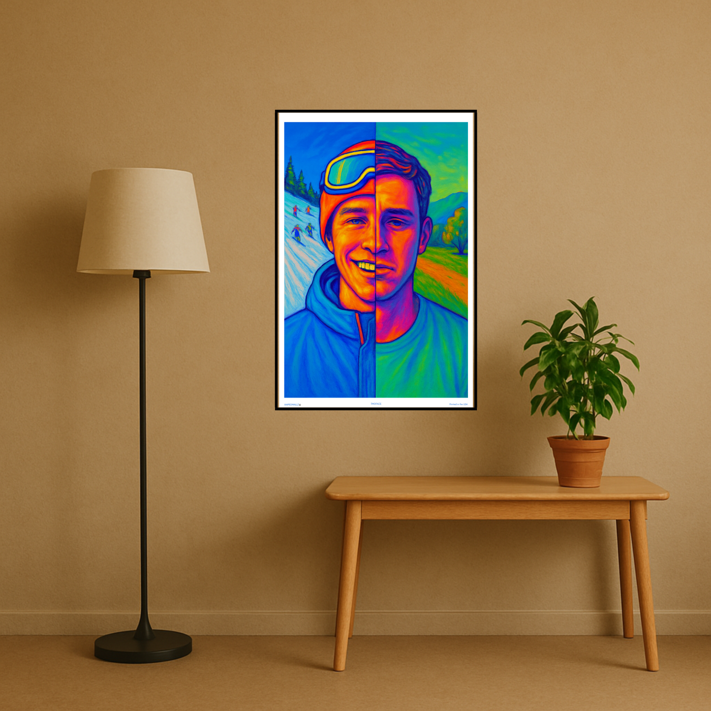 'TWOFACE' Ski Poster
