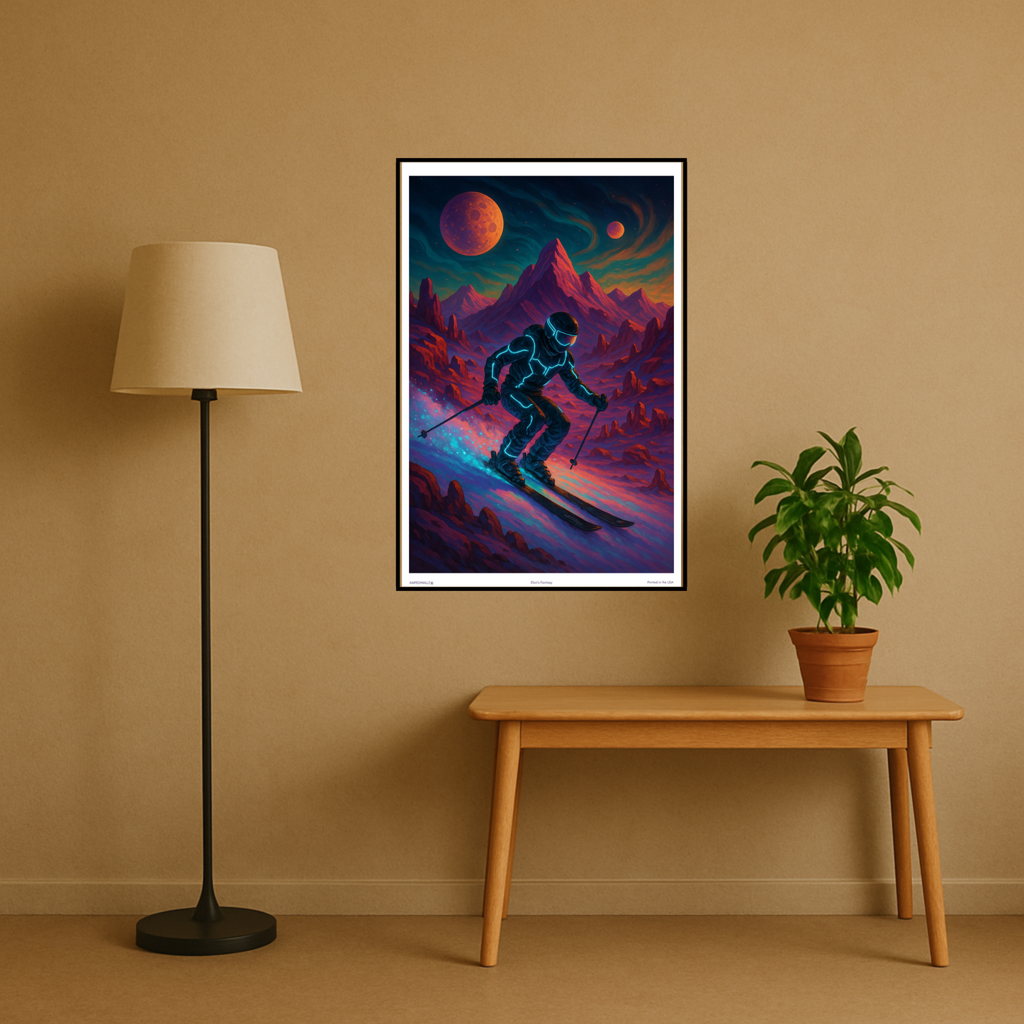 'Elon's Fantasy' Ski Poster