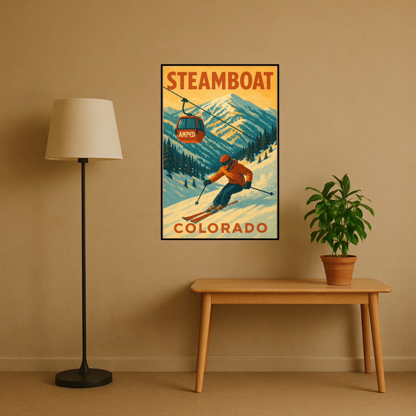 'Steamboat' Ski Poster