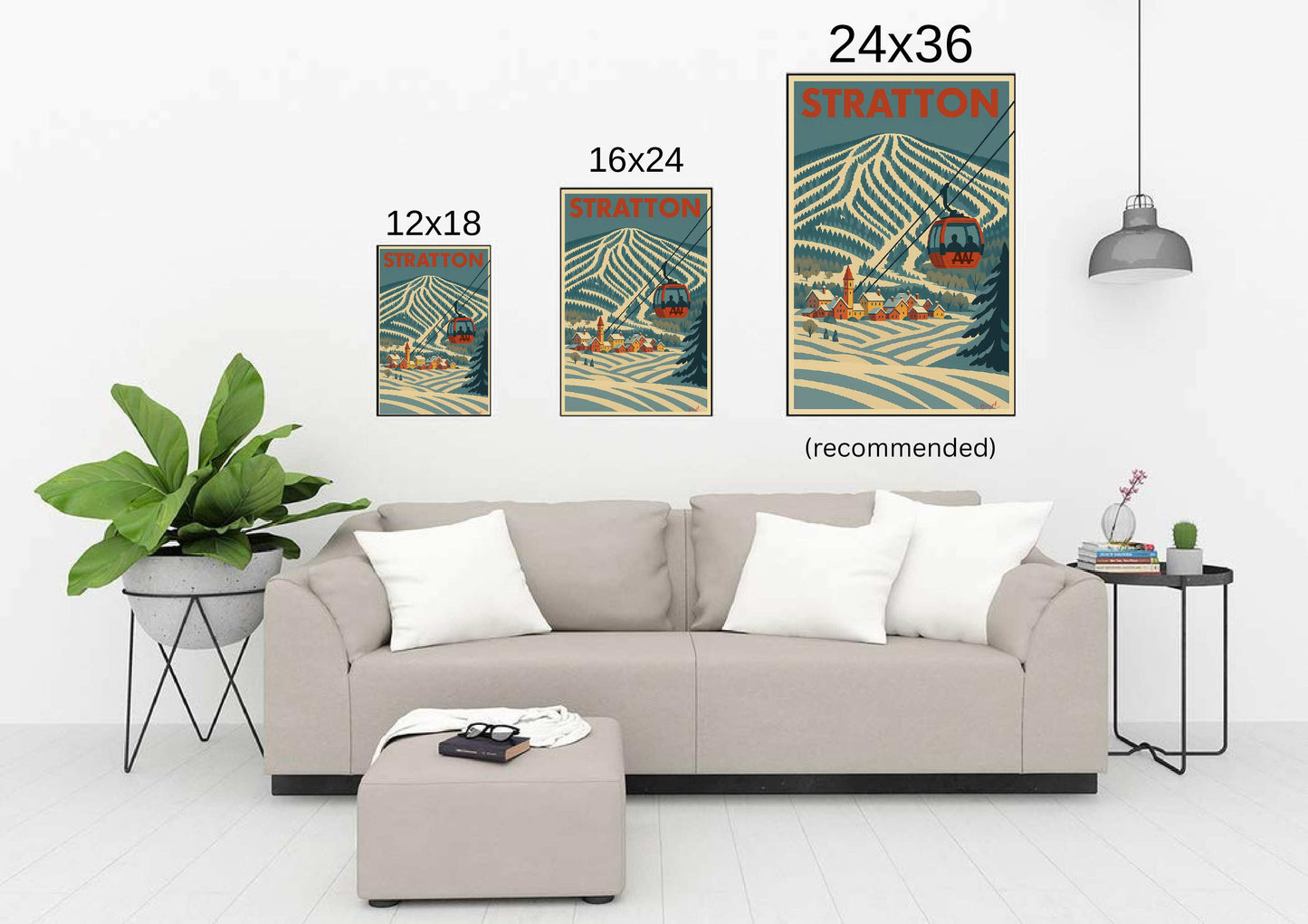 'Stratton' Ski Destination Poster