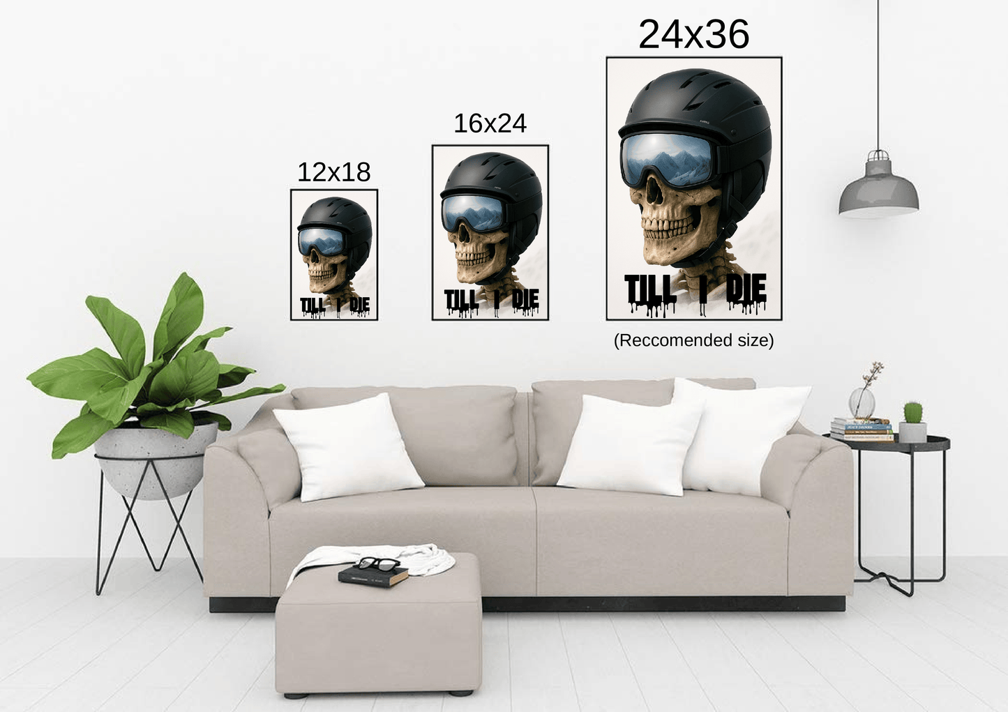 'Till I Die' Ski Poster