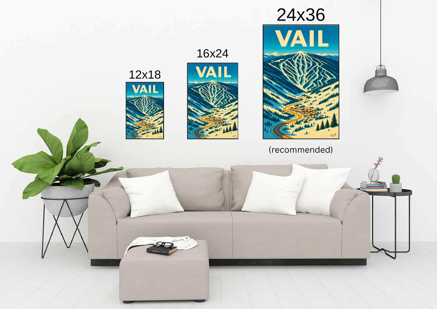 'Vail' Ski Destination Poster