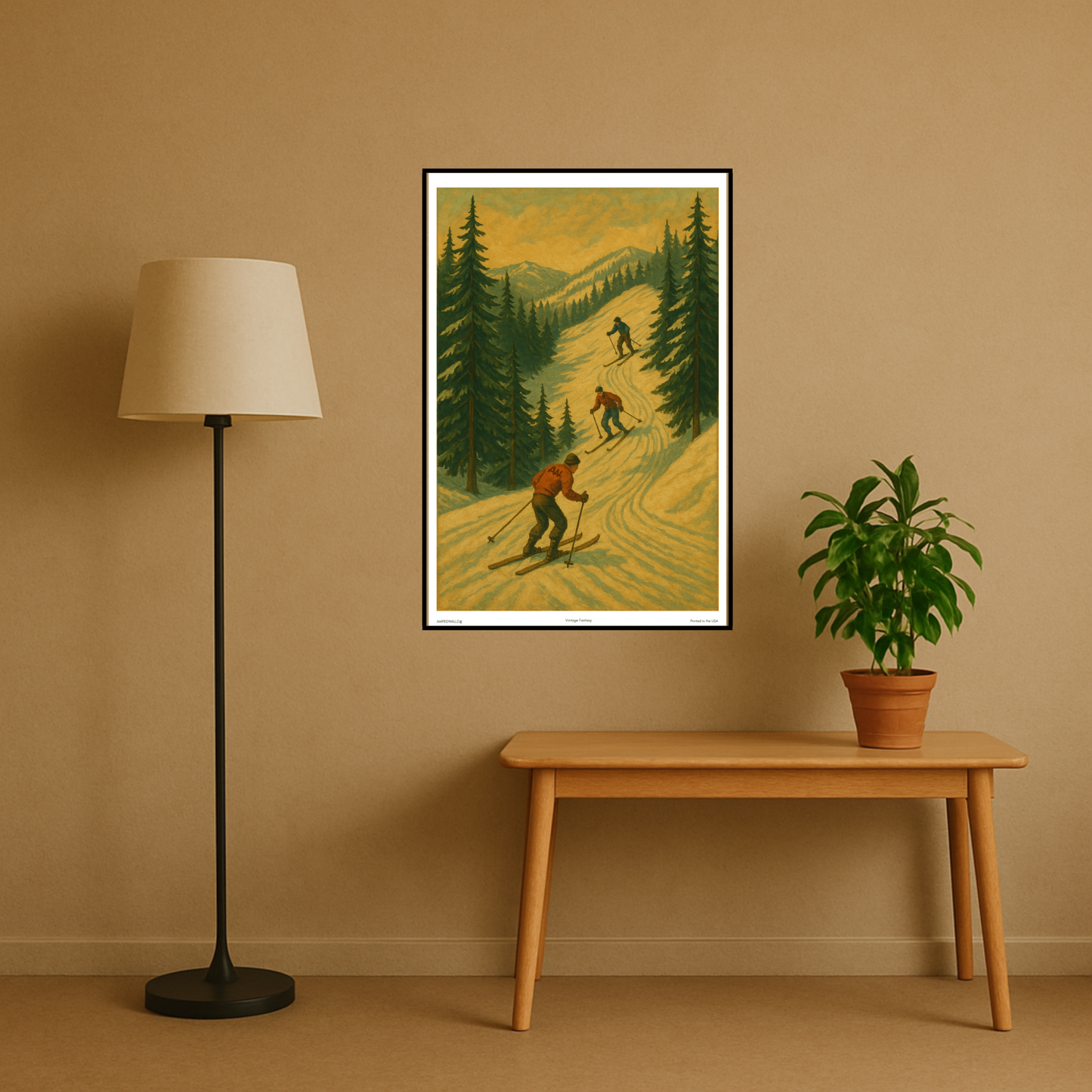 'Vintage Fantasy' Ski Poster