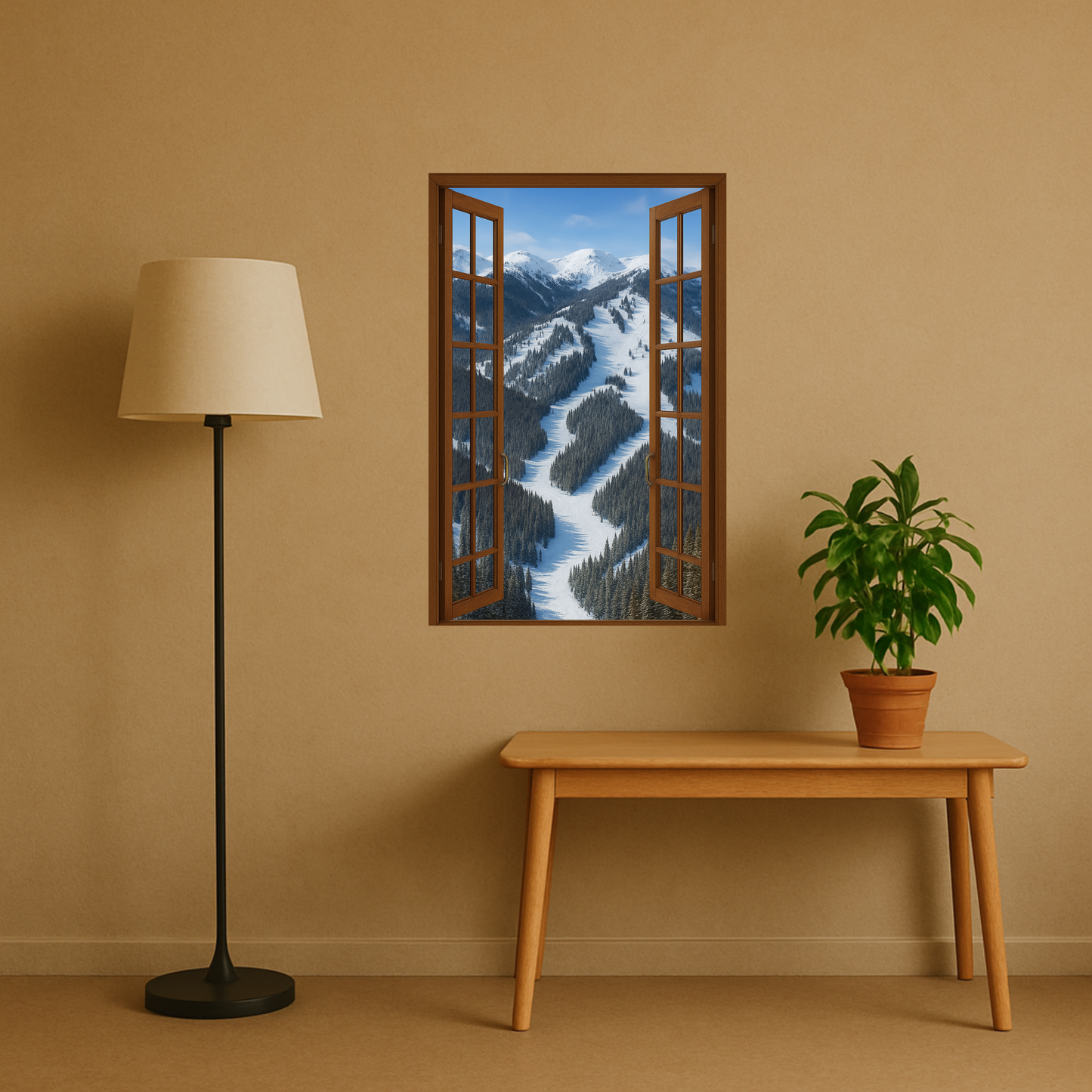'Window to Wonderland' Ski Poster