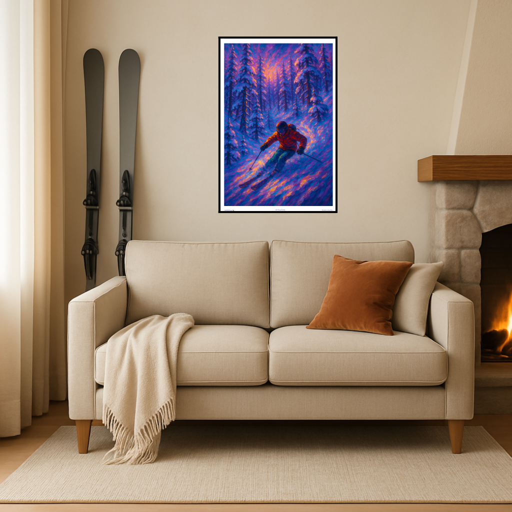'Off Piste Portal' Ski Poster
