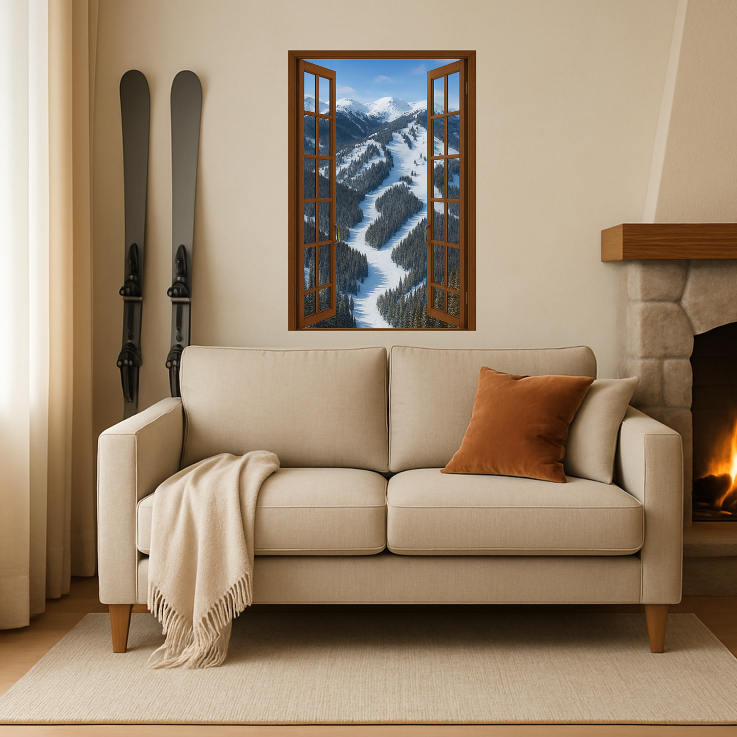 'Window to Wonderland' Ski Poster