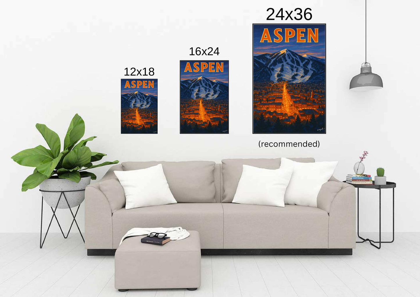 'Aspen' Ski Destination Poster