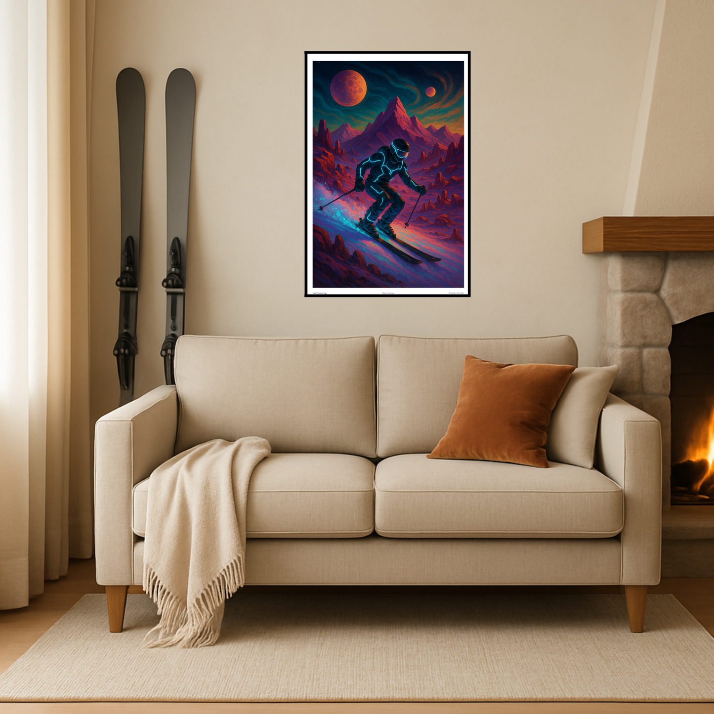 'Elon's Fantasy' Ski Poster
