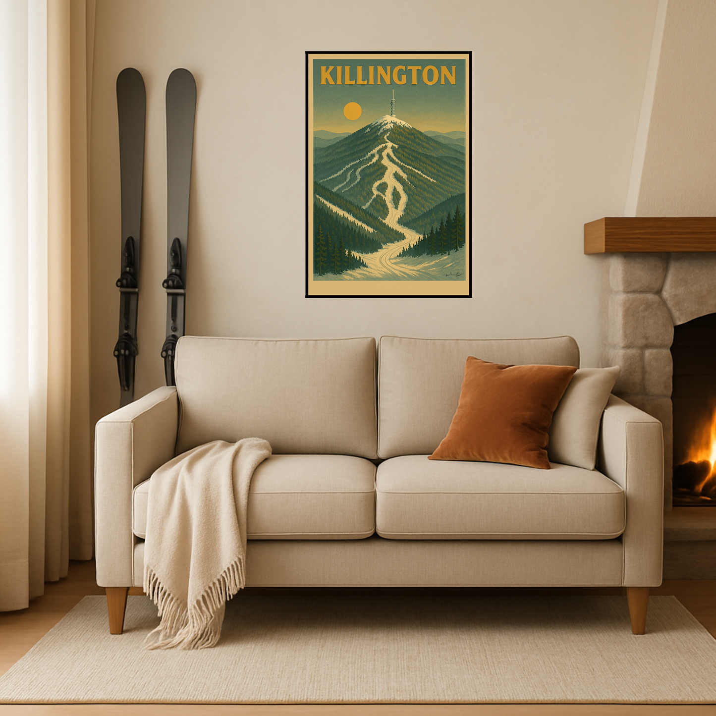 'Killington' Ski Destination Poster