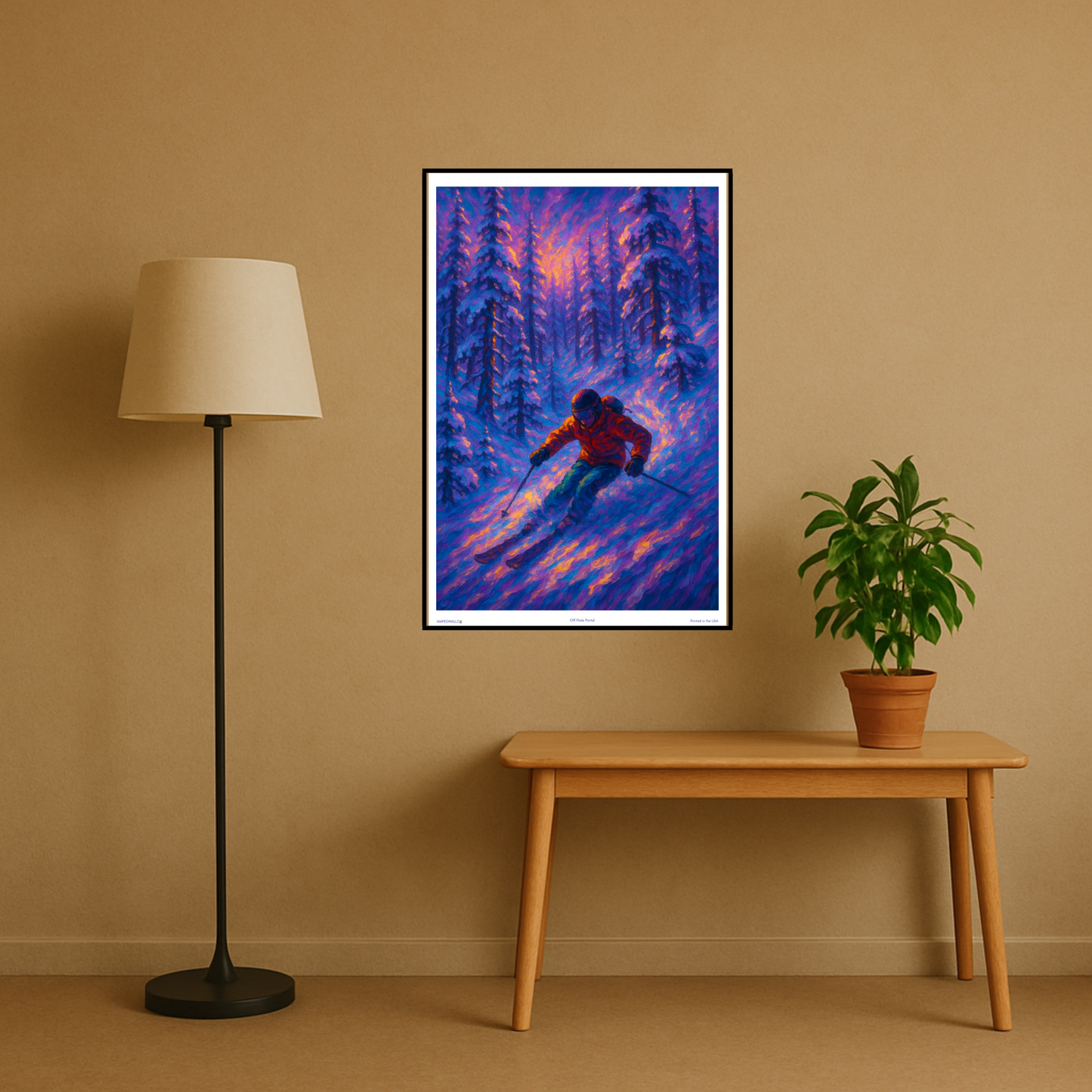 'Off Piste Portal' Ski Poster