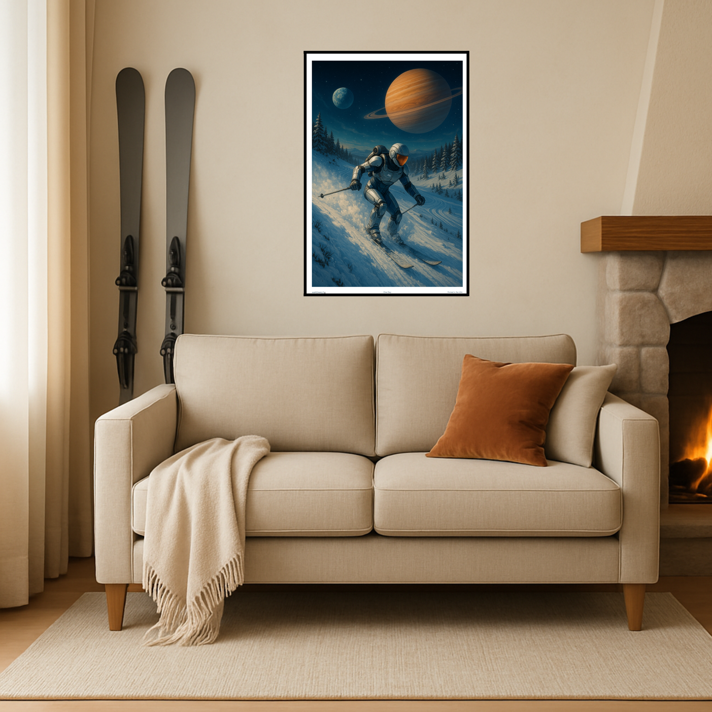 'One Day' Ski Poster