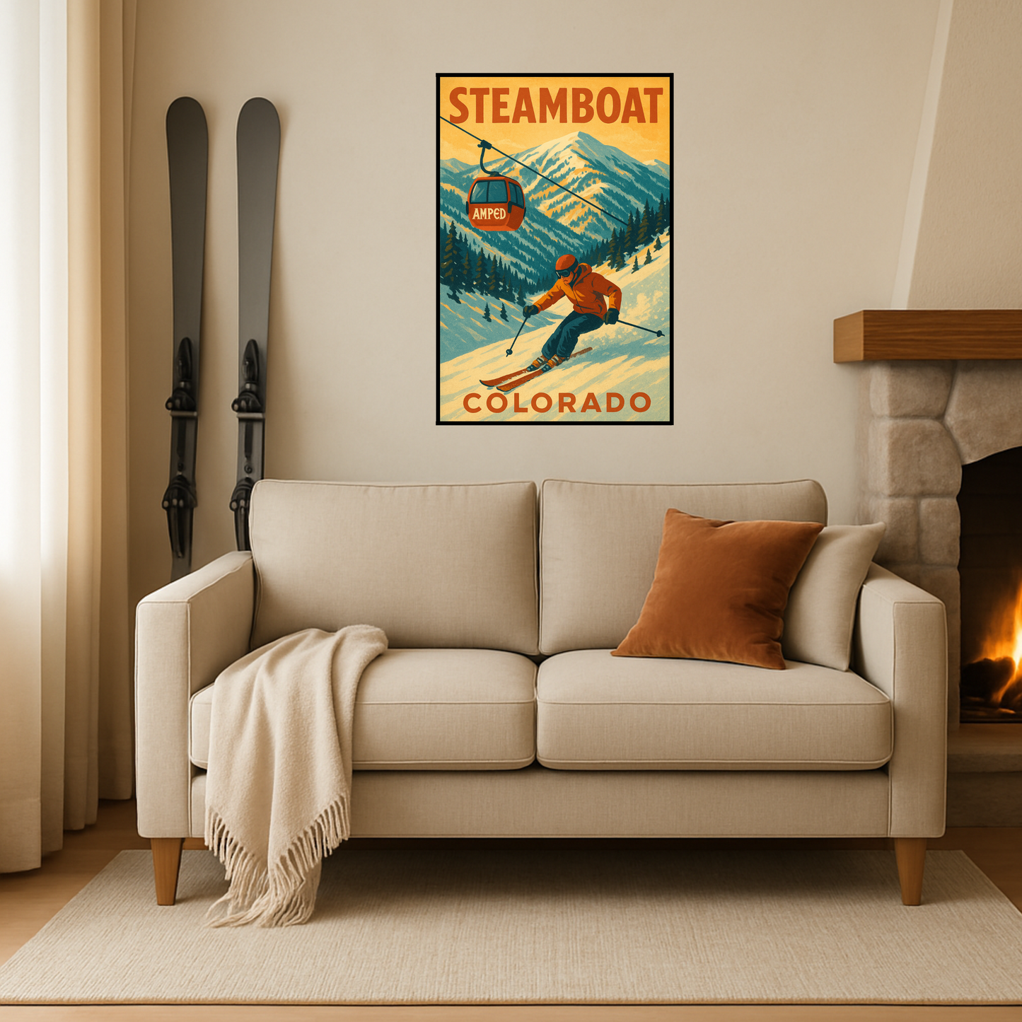 'Steamboat' Ski Poster