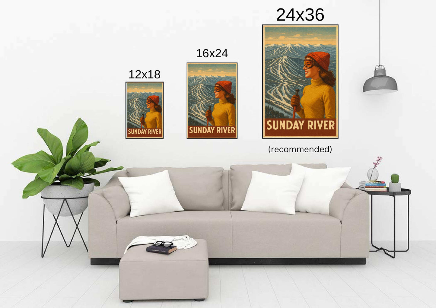 'Sunday River' Ski Destination Poster