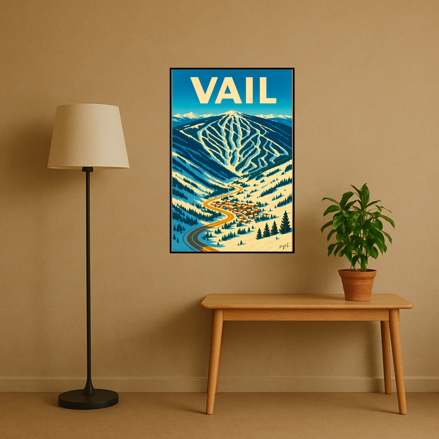 'Vail' Ski Destination Poster