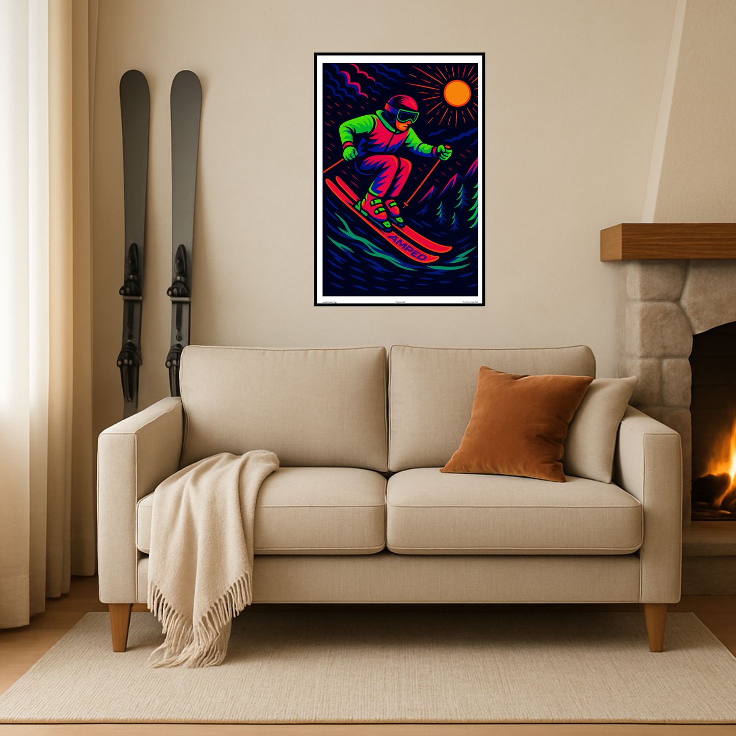 'Enlightened' Ski Poster