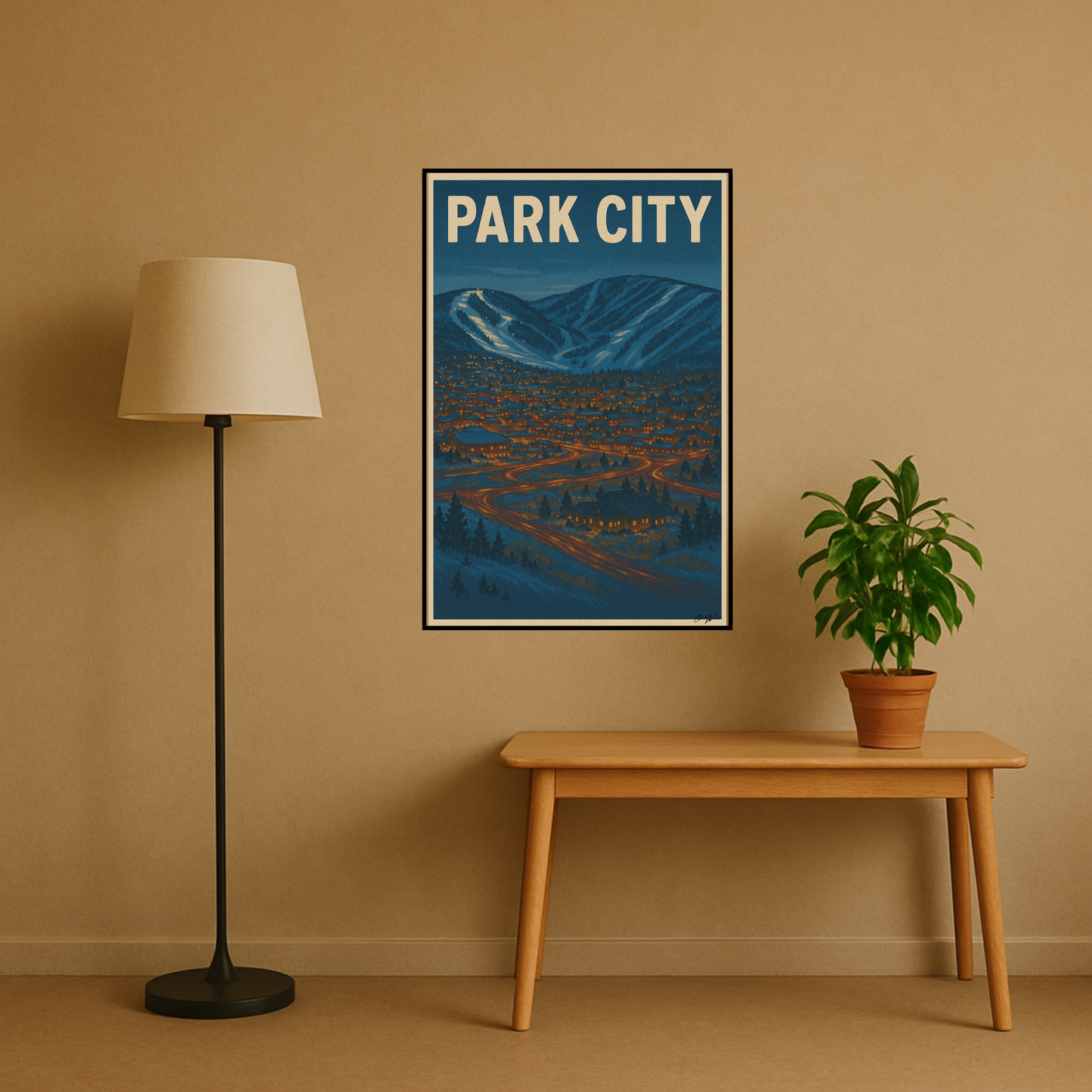 'Park City' Ski Poster