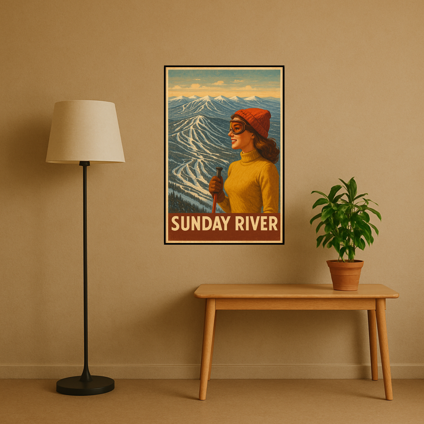 'Sunday River' Ski Destination Poster