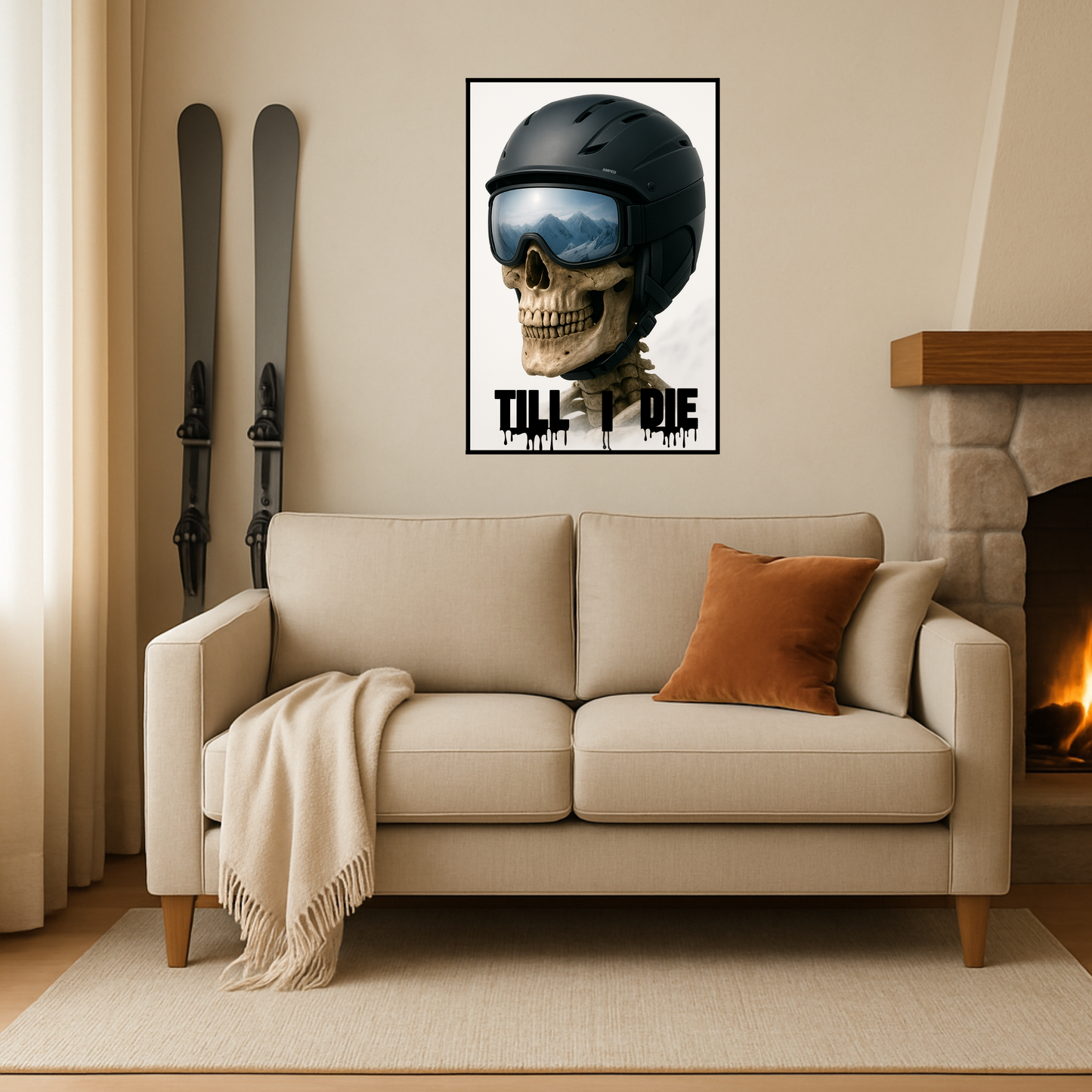 'Till I Die' Ski Poster