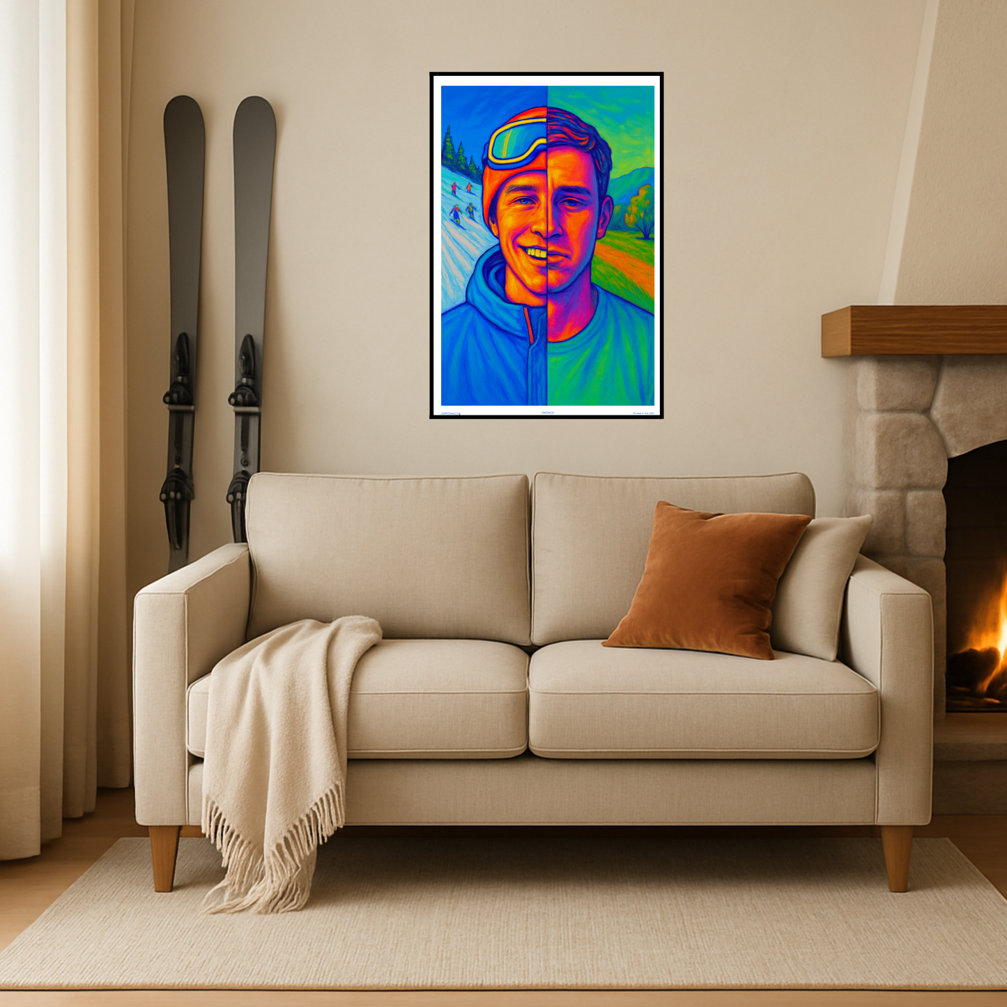 'TWOFACE' Ski Poster