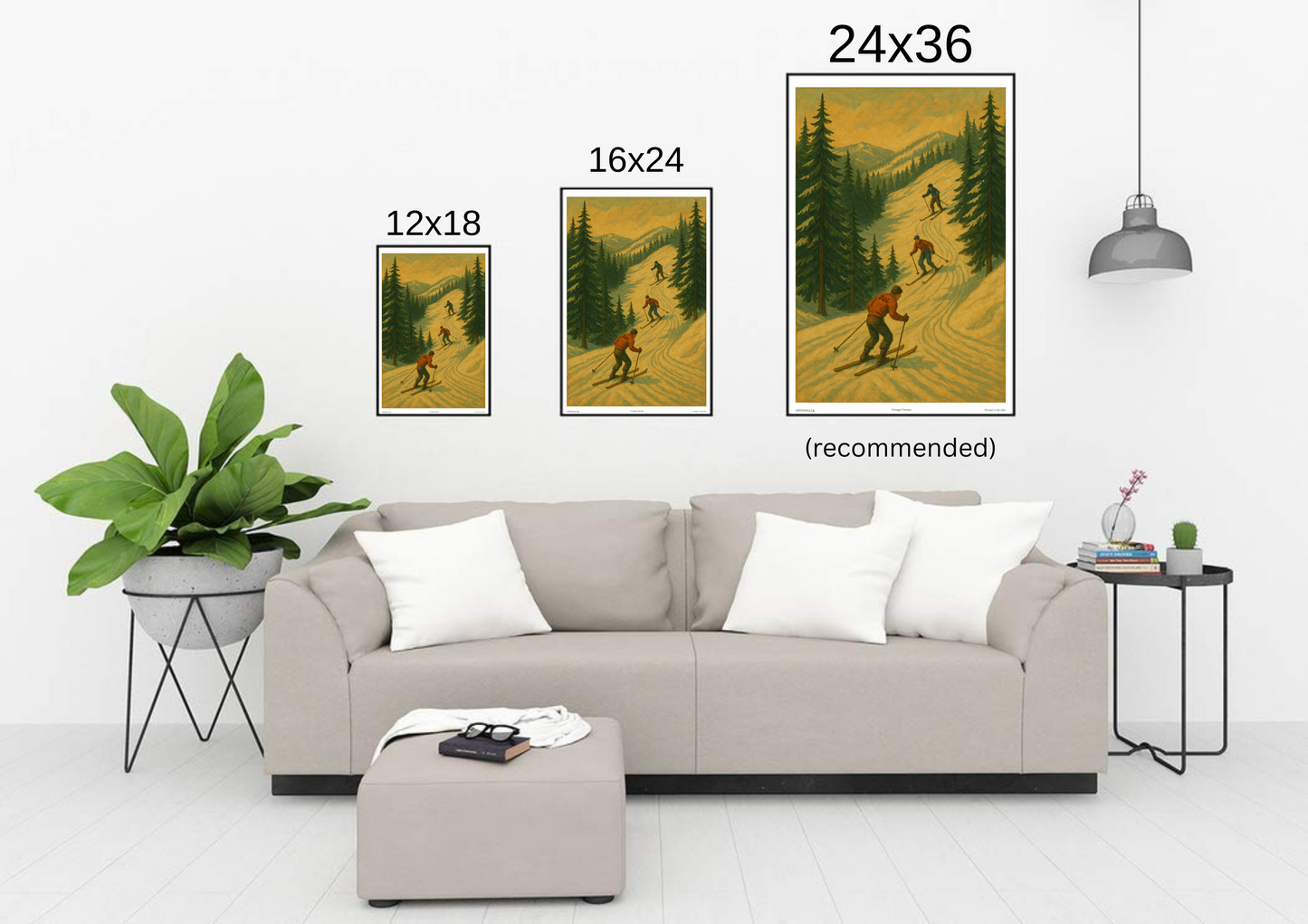 'Vintage Fantasy' Ski Poster